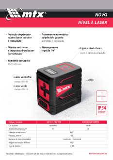 Lançamento MTX Níveis Laser
