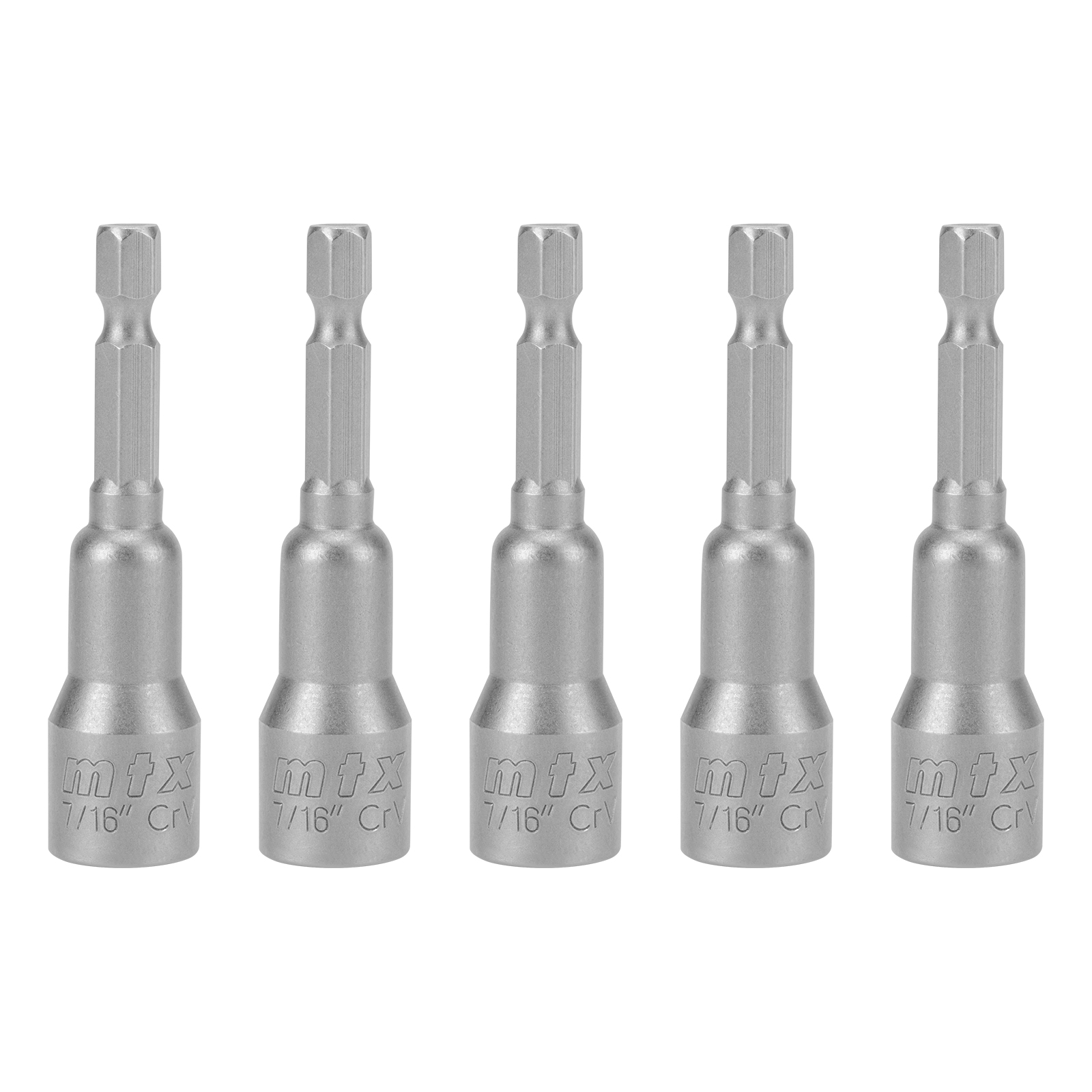 SOQUETE MAGNETICO, PARA PARAFUSADEIRA D 7/16 POL - L 65 MM, 5 PCS//MTX