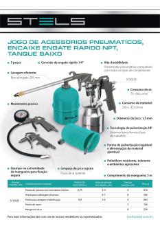Lançamento Stels. Jogo de assessórios pneumáticos, Encaixe engate rápido NPT, Tanque Baixo 5730255.