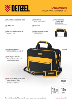 Lançamento Denzel Bolsa para Ferramentas 902959.